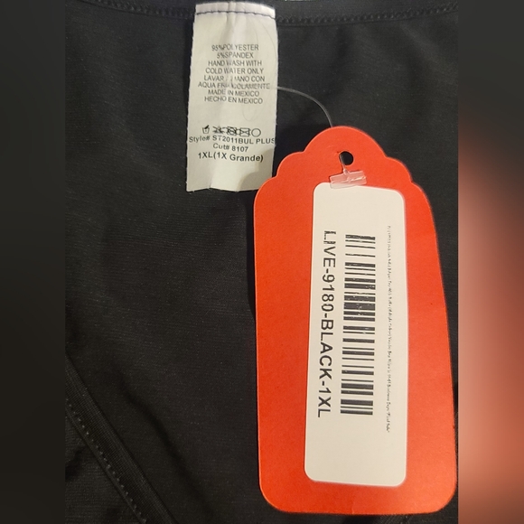 NEW Heimish Solid Bulgari Top With Ruffle black sz 1XL - Picture 4 of 11